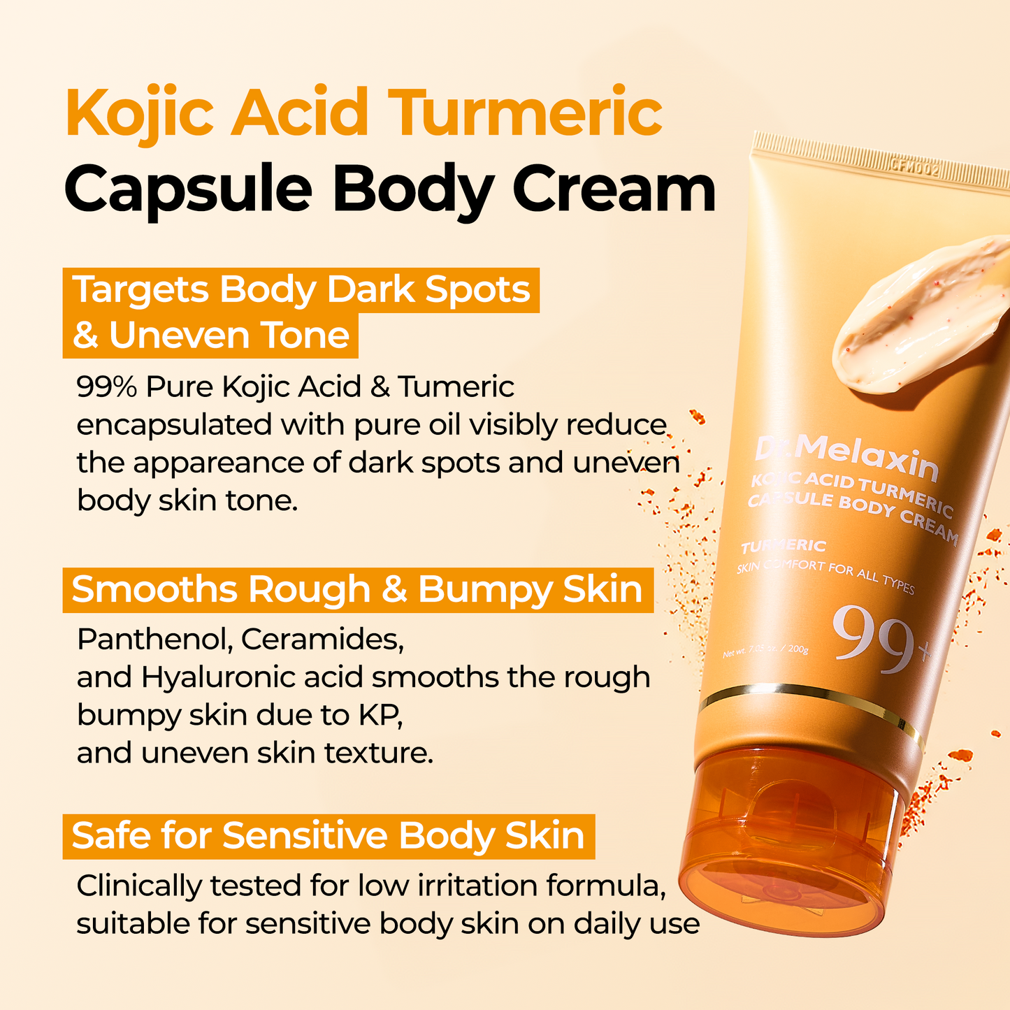 Kojic Acid Turmeric Capsule Body Cream